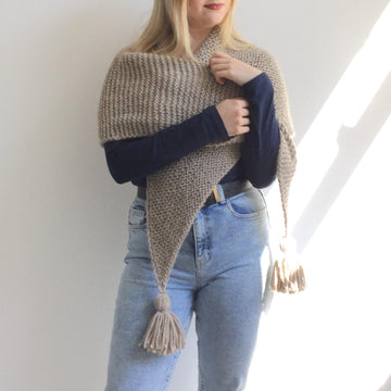 'Sand Waves' Scarf Shawl - beginner