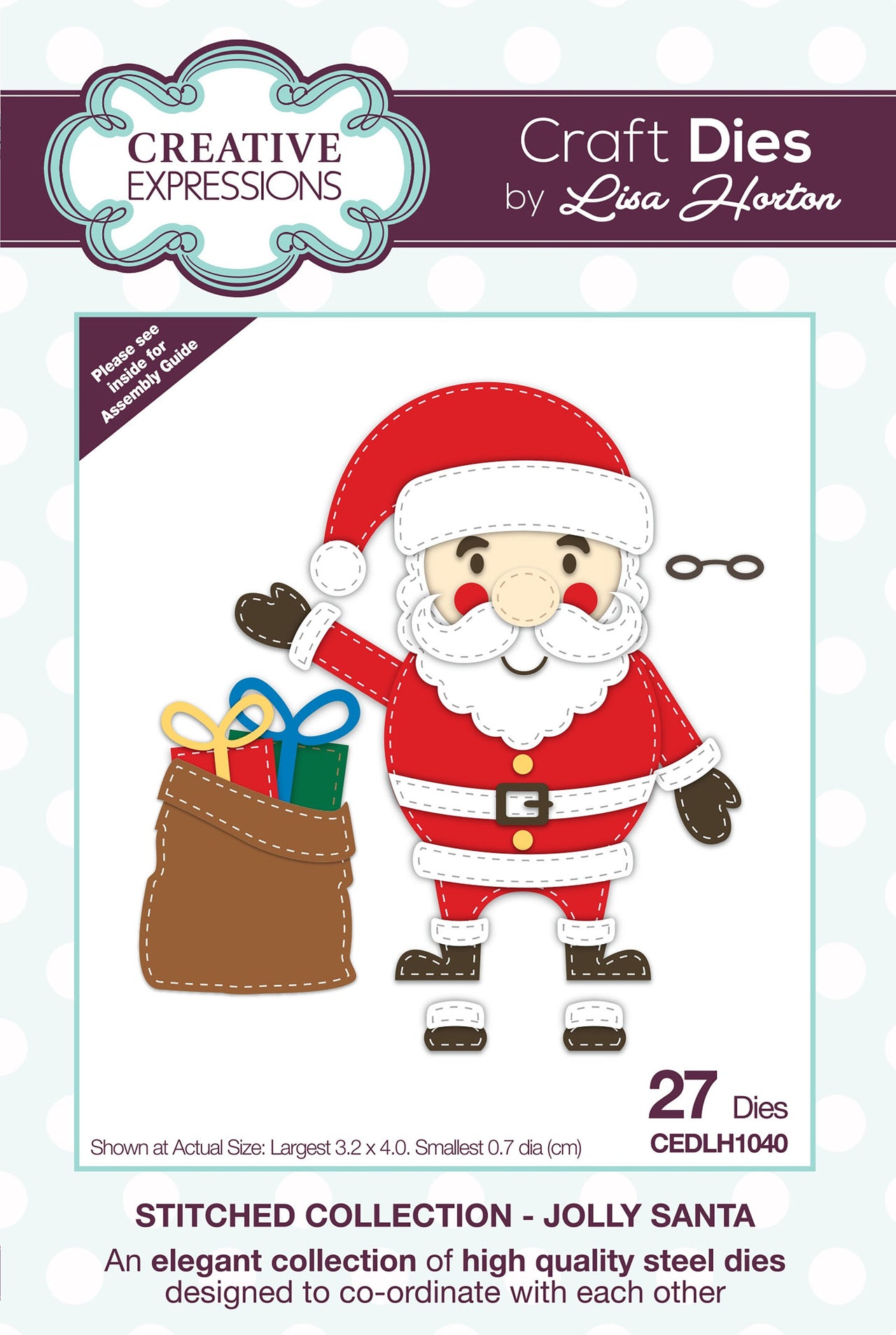Creative Expressions Stitched Craft Dies By Lisa Horton - Jolly Santa