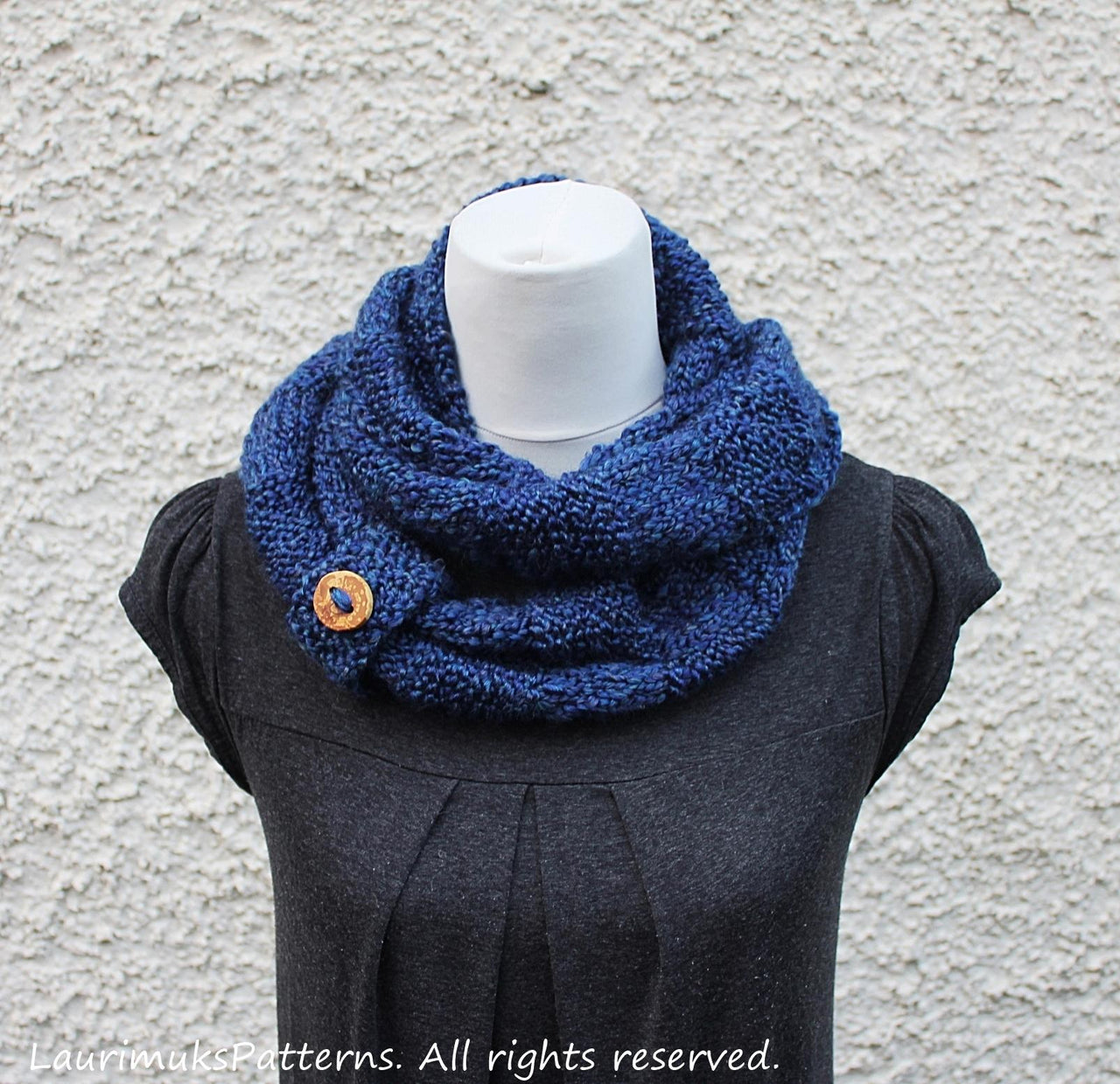 Homespun blue scarf