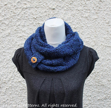 Homespun blue scarf