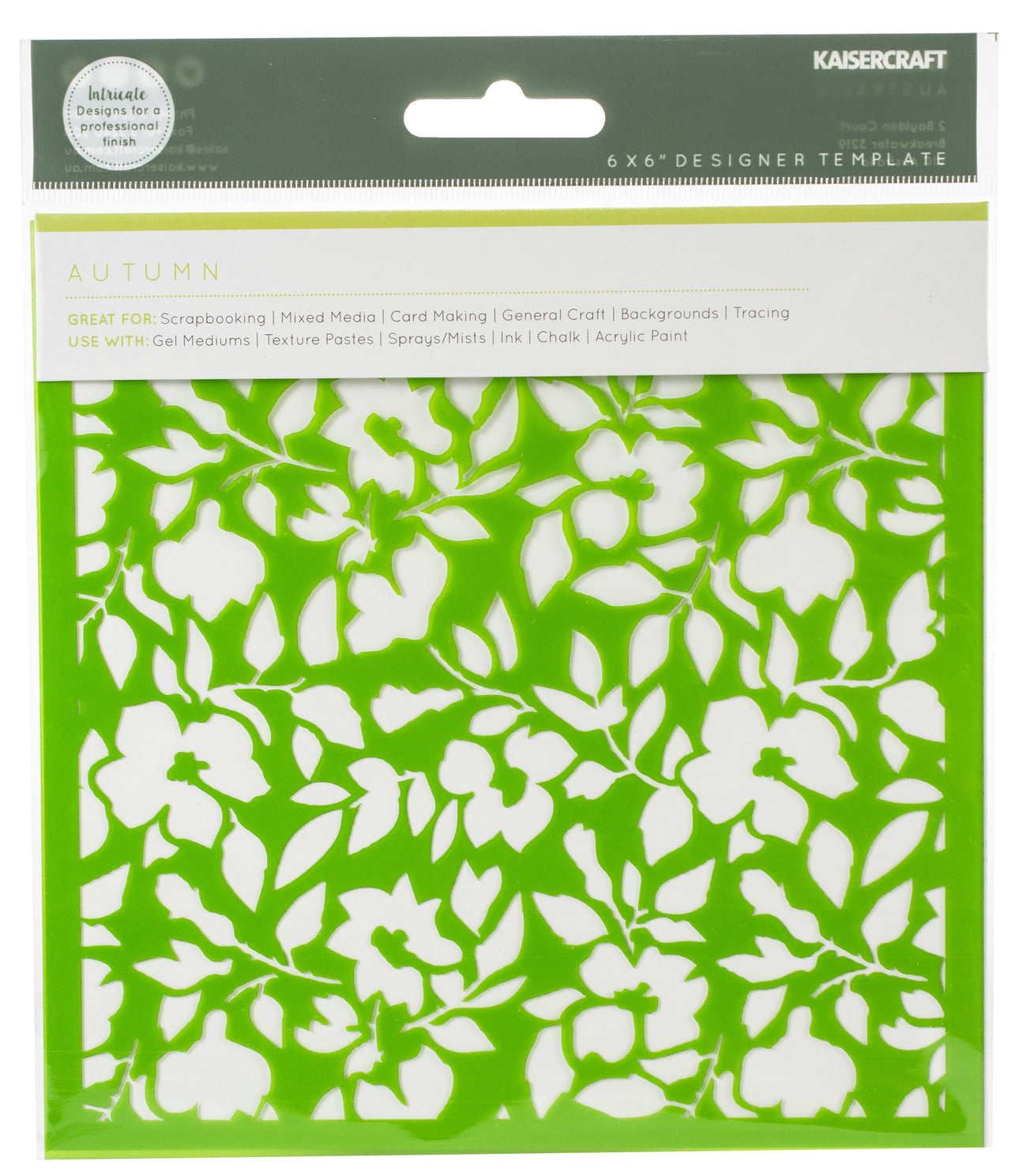 Kaisercraft Designer Template 6"X6" - Autumn