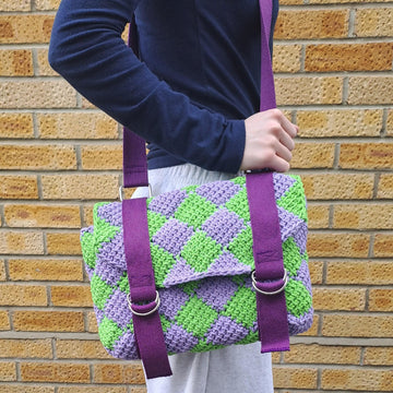 Checked Satchel