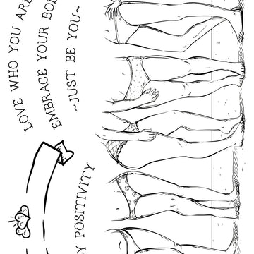 Colorado Craft Company Clear Stamps 4"X6" - Body Positivity-Lovely Legs