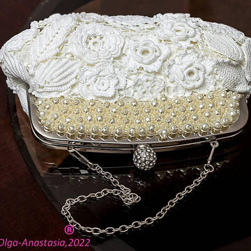 Irish lace bridal handbag
