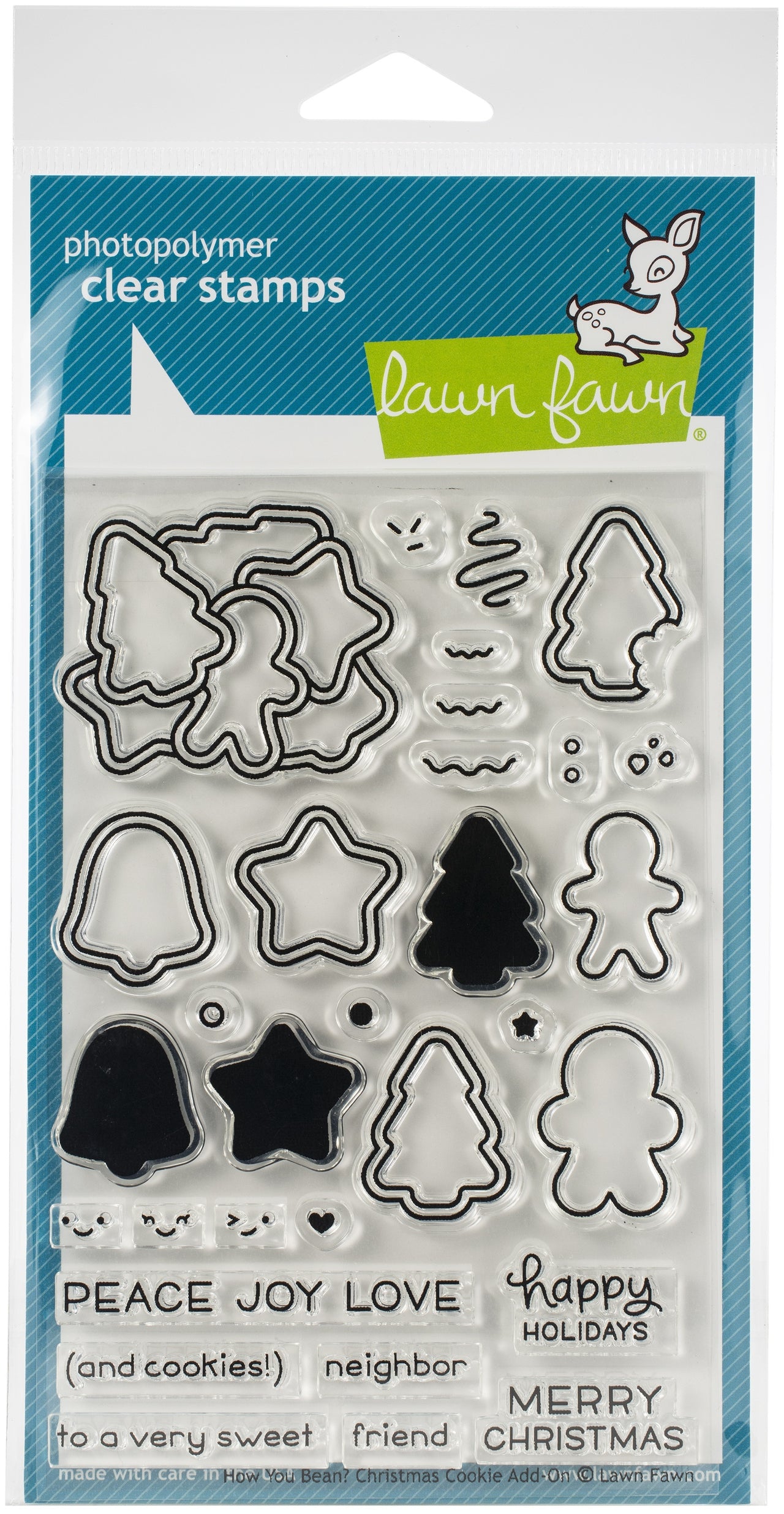 Lawn Fawn Clear Stamps 4"X6" - How You Bean? Christmas Cookie Add-On