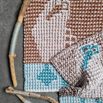Blue-footed booby washcloths