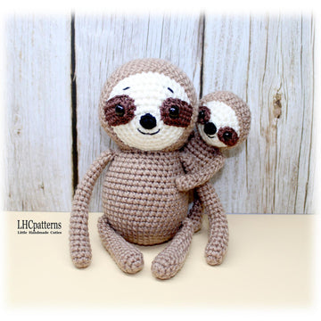 Sloth Mother and Baby Crochet Pattern