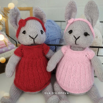 Knitting pattern Bunny in dress