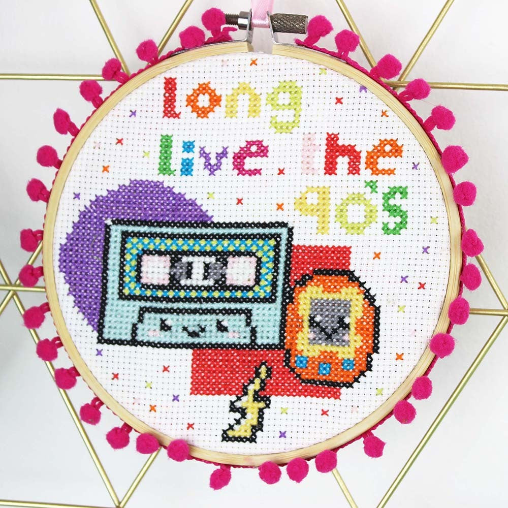 Ellbie Co. Long Live the 90s Cross Stitch Kit