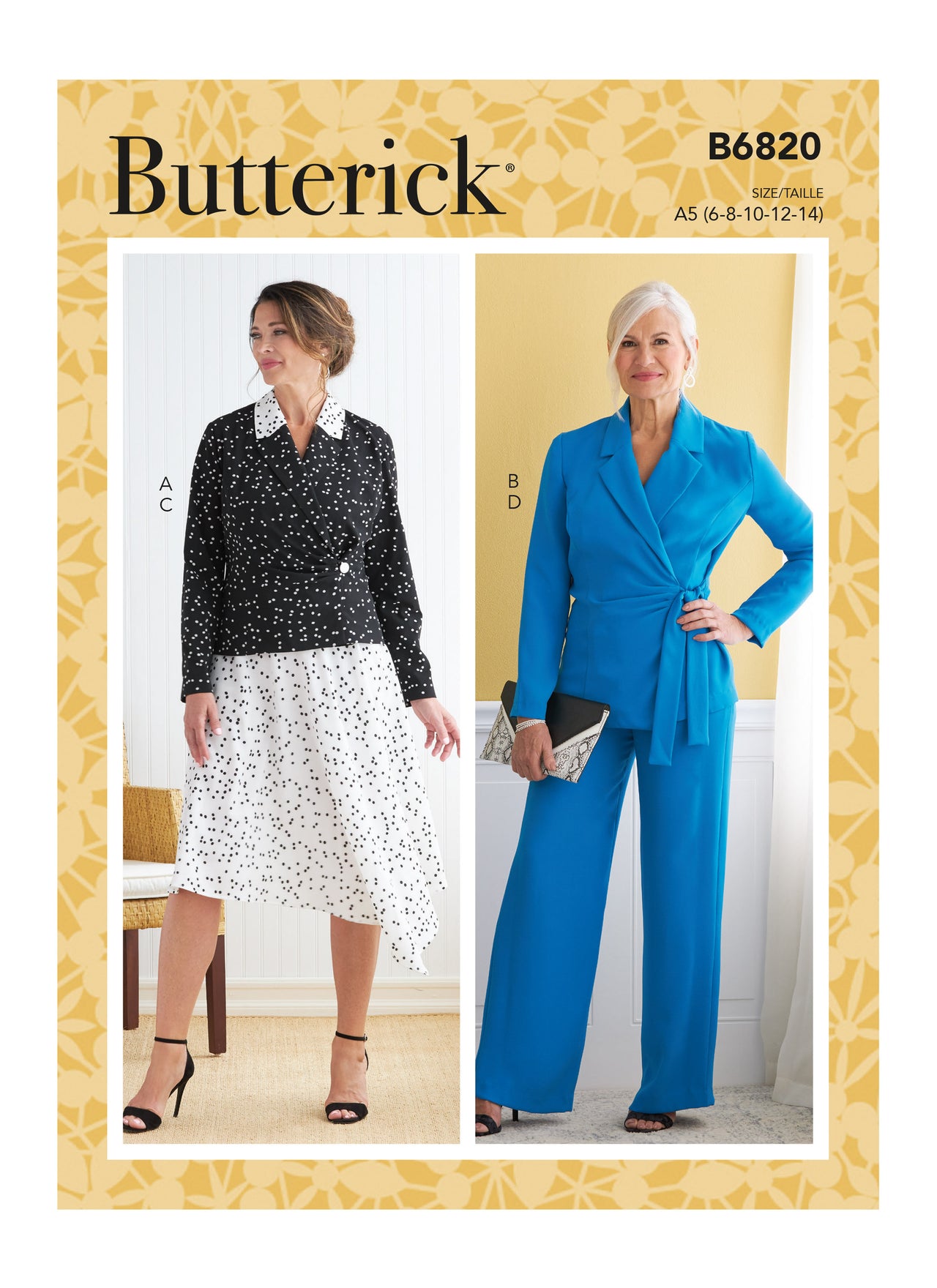 Butterick Misses' Jacket, Skirt & Pants B6820 - Sewing Pattern