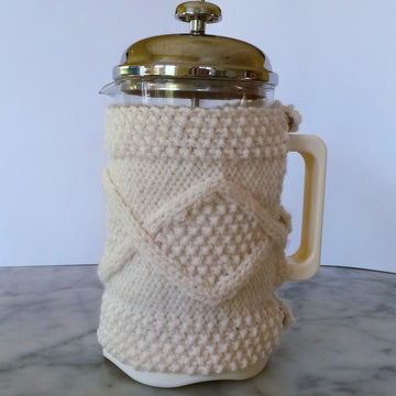 Aran Diamond Coffee Cozy