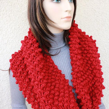 Chunky Crochet Boucle Cowl Scarf