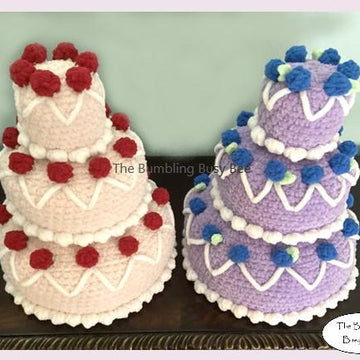 3 TIER CAKE 2 in 1 Crochet Pattern (Strawberry & Blueberry options included)