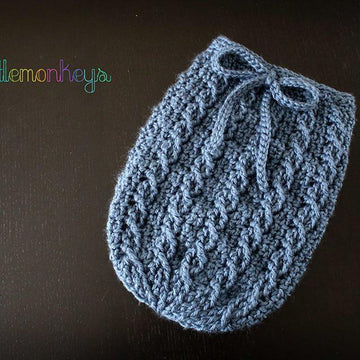 Cable Cross Baby Cocoon or Swaddle Sack