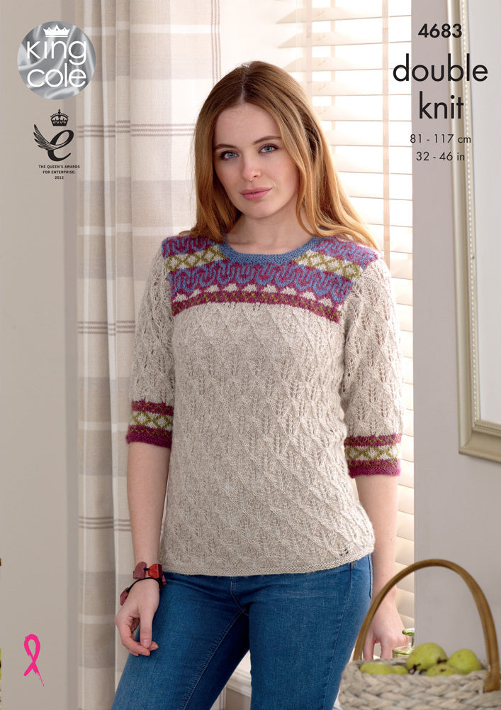 Sweaters in King Cole Panache DK - 4683 - Leaflet