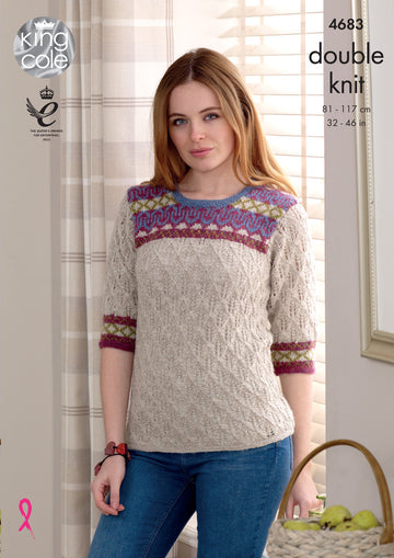 Sweaters in King Cole Panache DK - 4683 - Leaflet