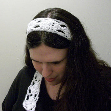 Diamond Lace Headband/ Hair Scarf /skinny scarf