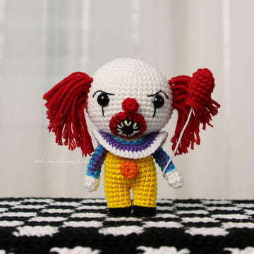 Chibi Pennywise Amigurumi Pattern – Cute Mini Crochet PDF