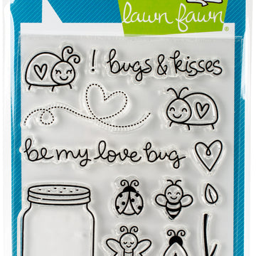 Lawn Fawn Clear Stamps 4"X6" - Bugs & Kisses