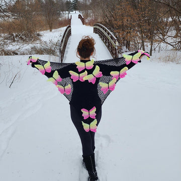Looking for Spring - Butterfly Crochet Shawl