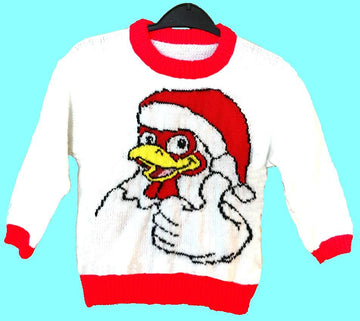 Christmas Cartoon Rooster Jumper