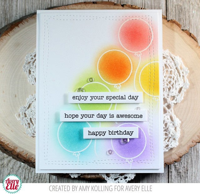 Avery Elle Clear Stamp Set 4"X6" - Simple Sentiments