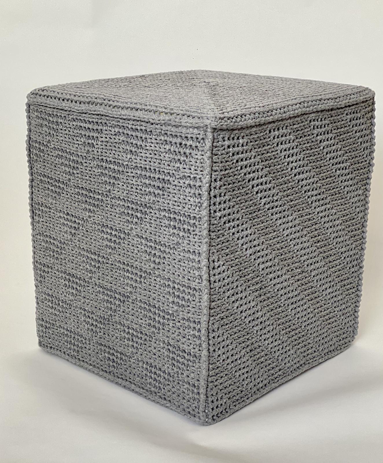 Square Crochet Ottoman
