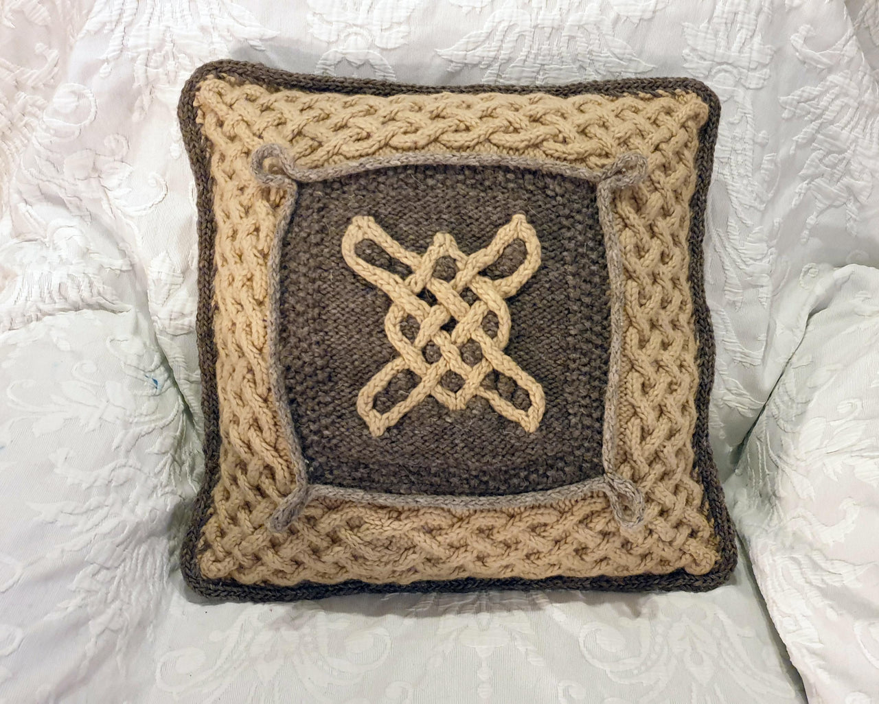 Avalon Celtic cables cushion cover