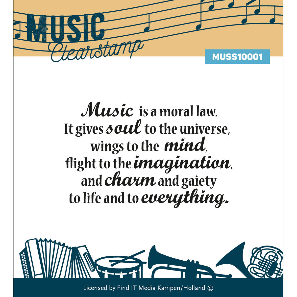 Find It Trading Clear Stamp 2"X3" - Music Series