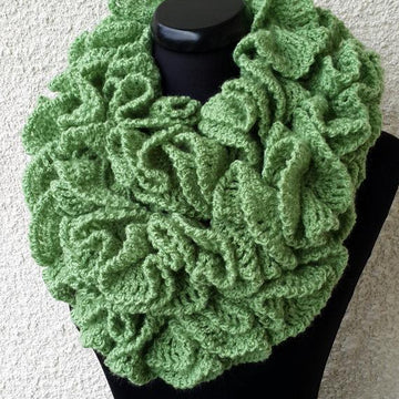 Long Ruffle Scarf "Spring"