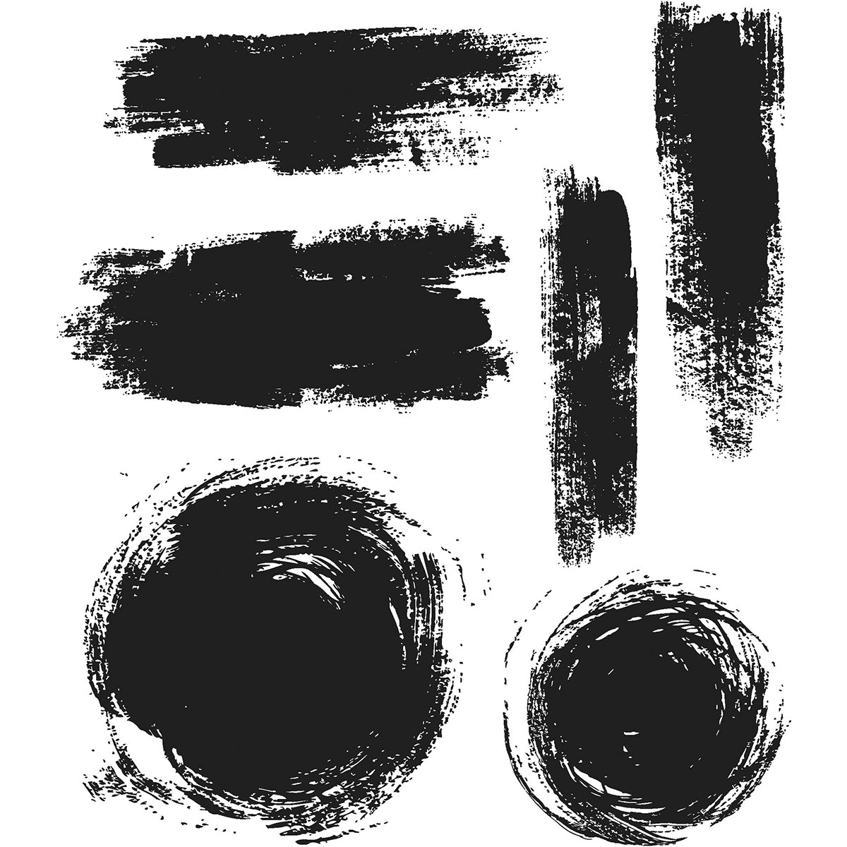 Stampers Anonymous Tim Holtz Cling Stamps 7"X8.5" - Brushstrokes