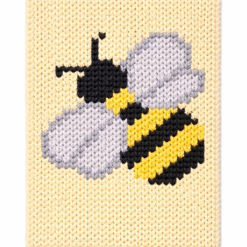 Bee Chunky Baby Blanket Pattern: Finger Knitting Tutorial (PDF Pattern)