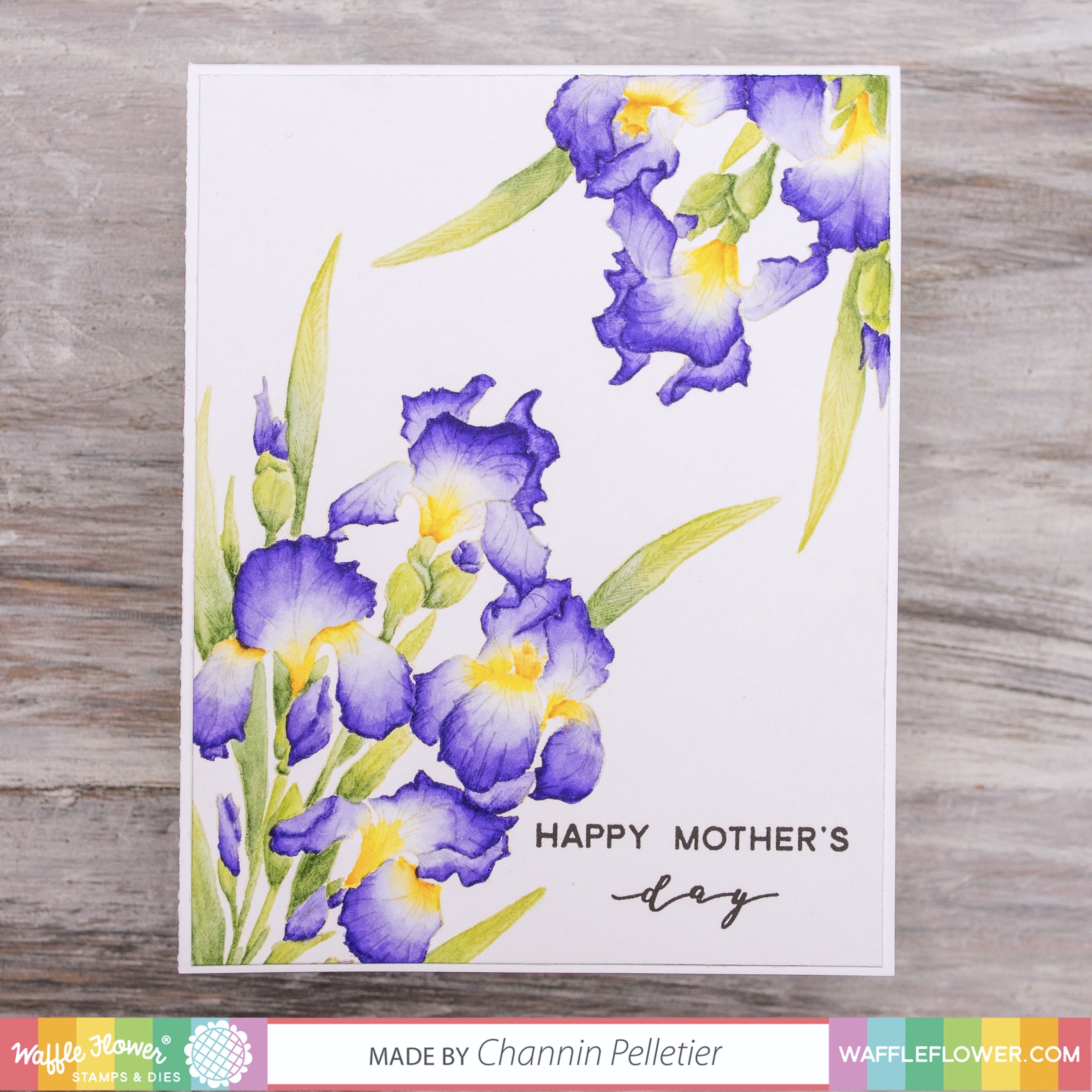 Waffle Flower Crafts Clear Stamps 4"X6" - Iris You