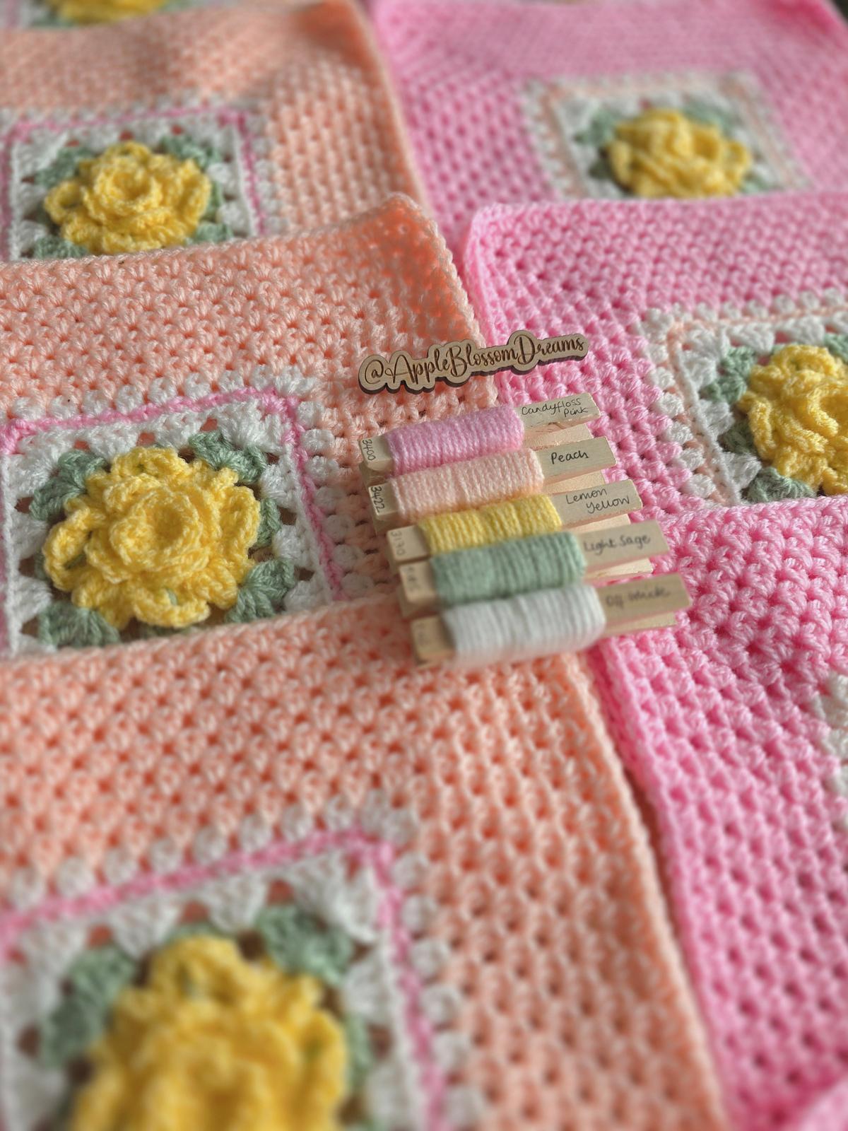 Buttercup Rose Garden Blanket