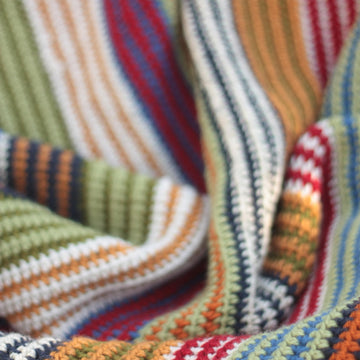 Easy Striped Afghan