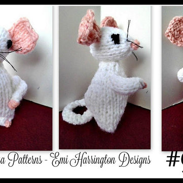 979-Knit Mouse with Bouquet