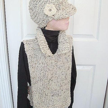 #90, KNITTED TABBARD VEST