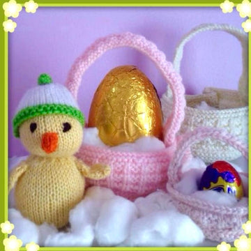 Easter Baskets and Baby Chick Knitting Pattern