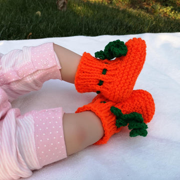 Pumpkin Baby Booties
