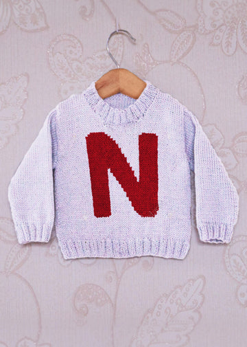 Intarsia - Letter N Chart - Childrens Sweater