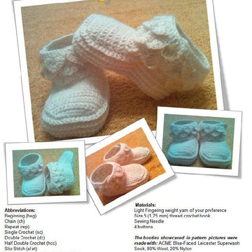 Crocodile Stitch Baby Booties