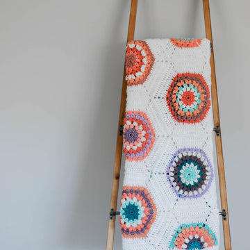 Grandmother's Flower Garden Crochet Quilt