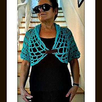 1016- Teal Green Shrug