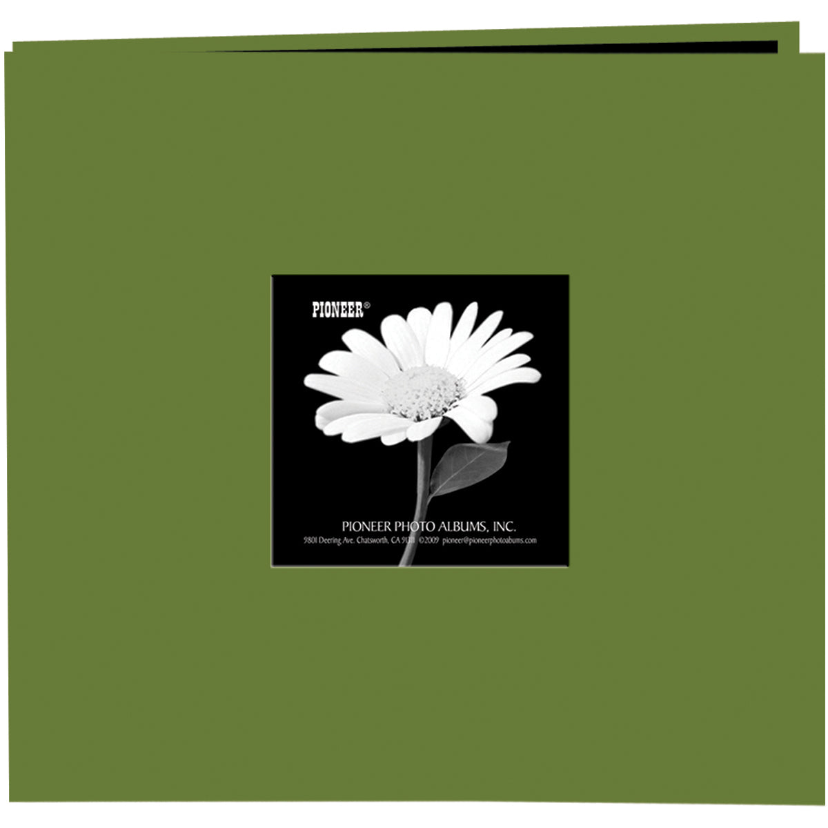 Pioneer Book Cloth Cover Post Bound Album 8"X8" - Herbal Green