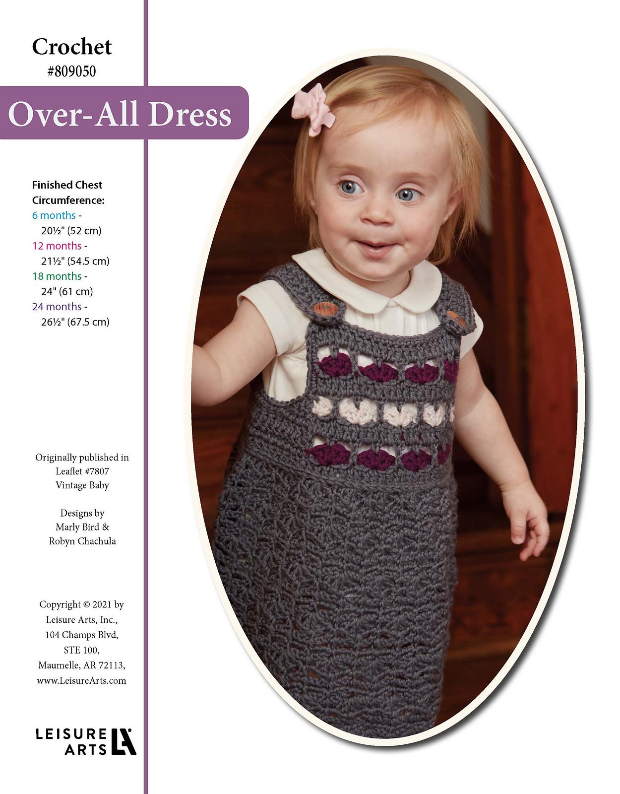 Vintage Baby Crochet Over-All Dress