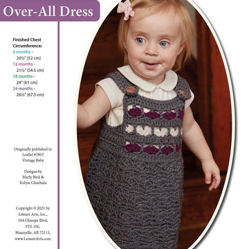 Vintage Baby Crochet Over-All Dress