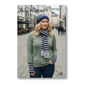 Hat, Scarf and Gloves Crochet Pattern #152
