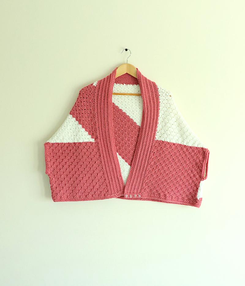 C2C Crochet Origami Shrug