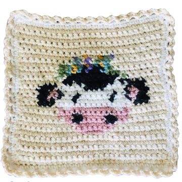 Cow Wall Hanging Tapestry Crochet