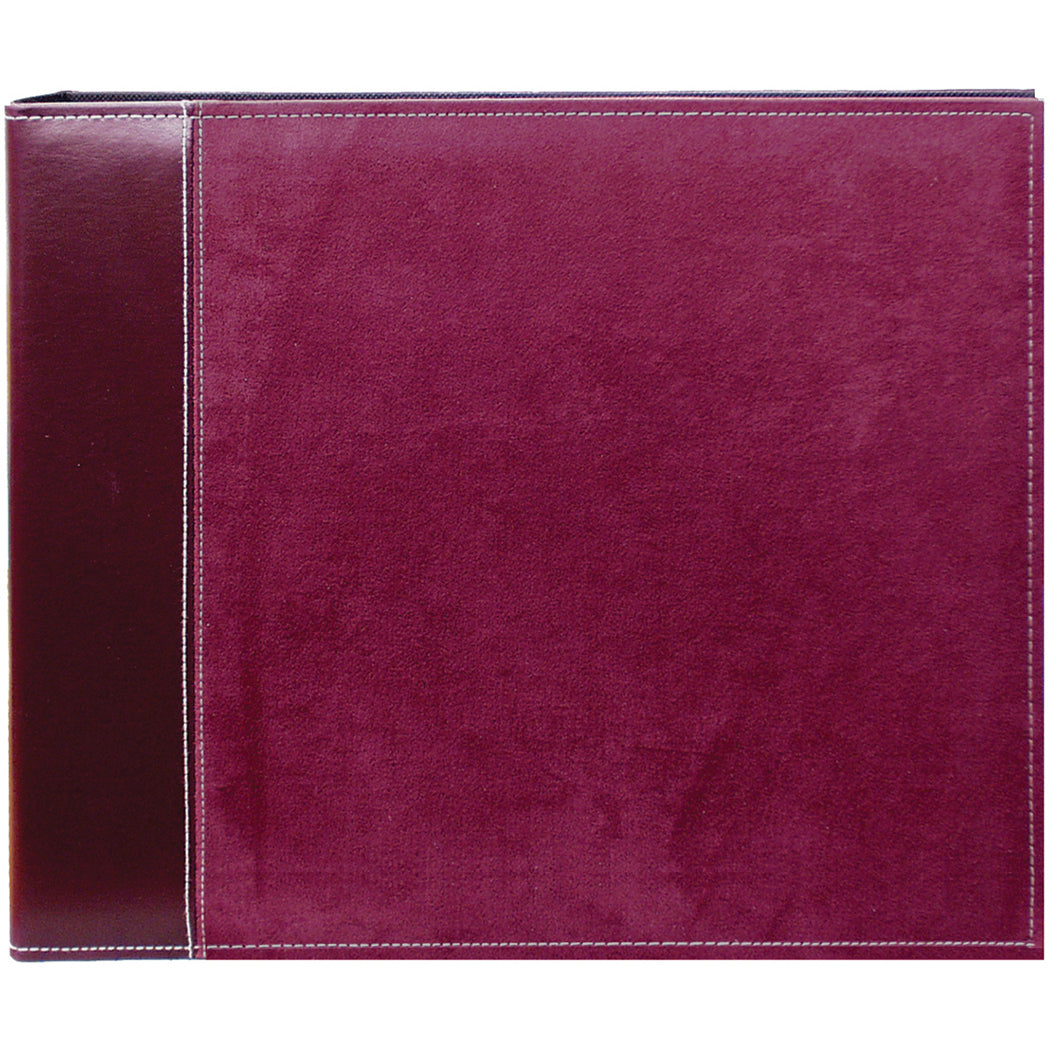 Pioneer 3-Ring Sewn Cover Album 12"X12" - Burgundy Suede